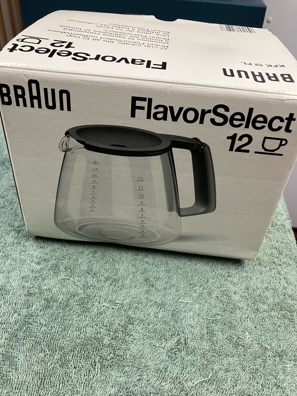 Braun Aromaster NEW IN BOX 12 KFK12FL 12-Cup Coffee Carafe Black