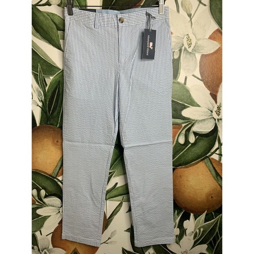 Vineyard Vines Boy’s Size 16 Seersucker Breaker Pants Ocean Breeze 005