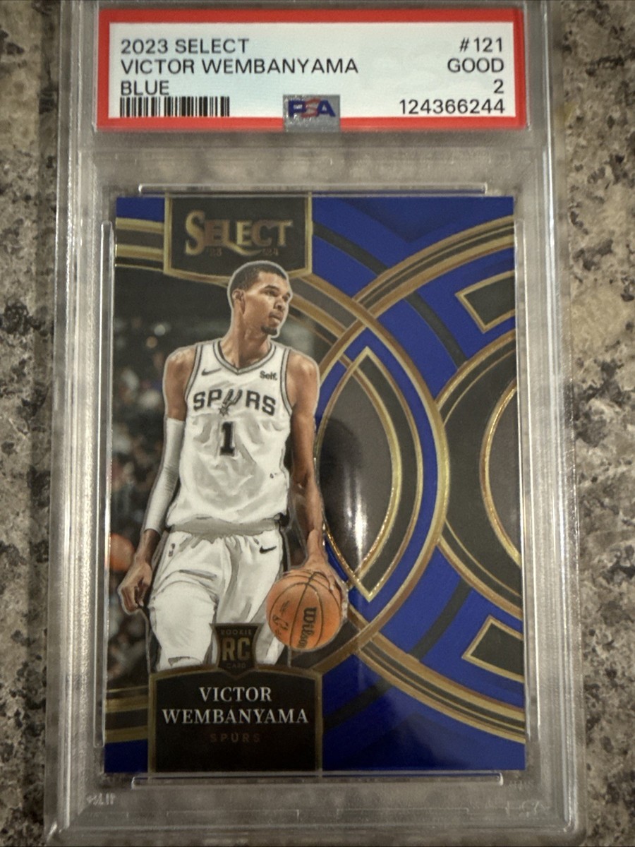 2023-24 Select Victor Wembanyama RC Blue (Retail ) Premier Extremely Rare PSA 2 2023-24 Select Victor Wembanyama RC Blue (Retail ) Premier Extremely Rare PSA 2