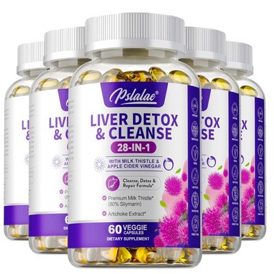 28-In-1 Liver Detox & Cleanse 1430mg - Milk Thistle, Dandelion, Kidney Support
