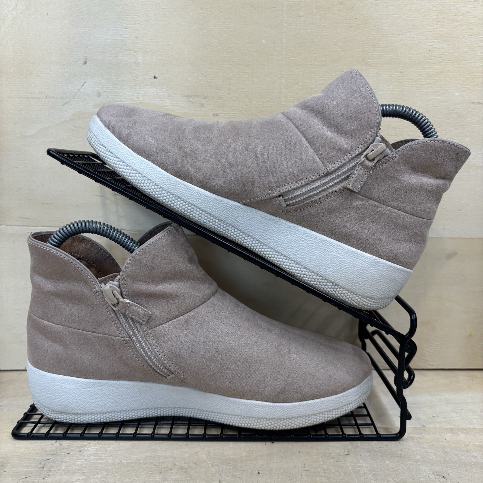 FitFlop Superchelsea Suede Wedge Ankle Bootss Women's Size 4 Pink Supercomff image 4