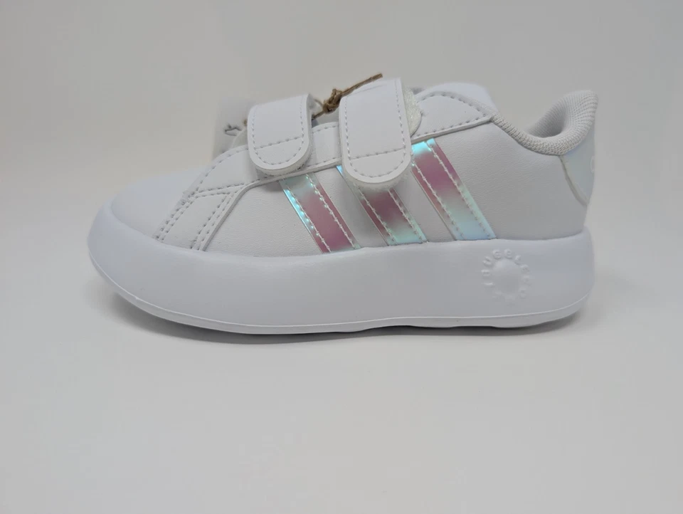 Adidas Grand Court 2.0 CF 1 Infant/Toddler Baby Girl Shoes Size 9K White NIB - Image 4 of 4