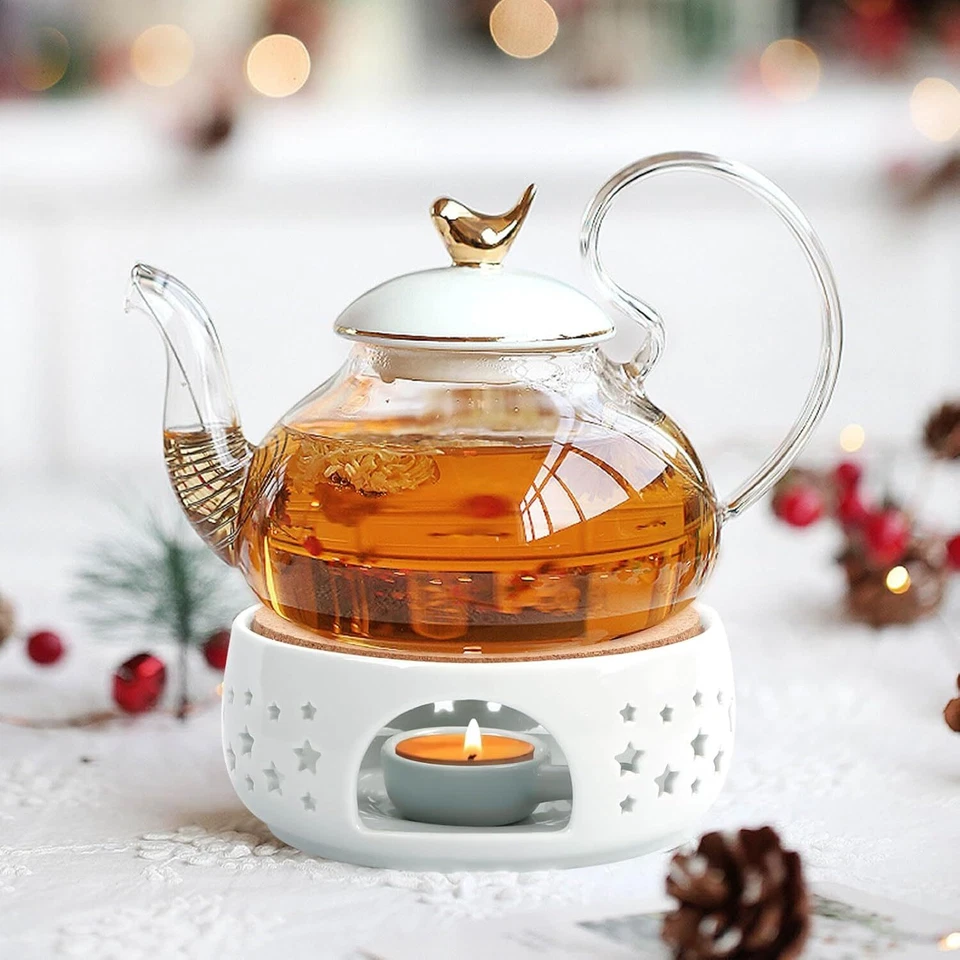 Ceramic Teapot Warmer with Heating Base, Perfect for Keeping Tea or Coffee Warm - Image 4 of 4
