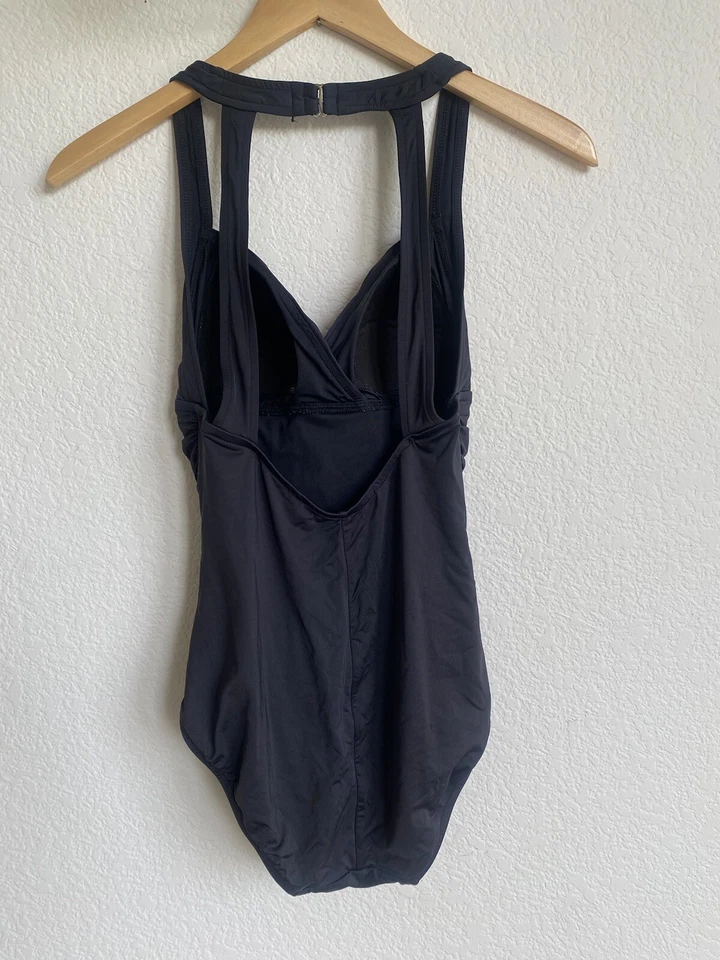 BADGLEY MISCHKA Traje de Baño Bikini UNA Pieza Talla 6 Negro Foto 3 de 4