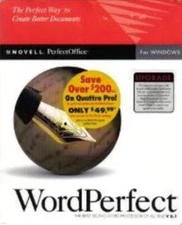 WordPerfect 6.0 w/ Guide PC word processor accounts tables spreadsheet data tool