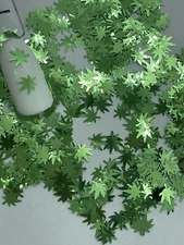 Green Weed Leaves Nail Glitter| 1 TSP | Gel Nail Art & Acrylic