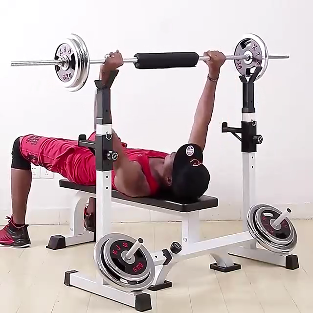 Adjustable Exercise Weight Bench Dip Stand Home Office Training