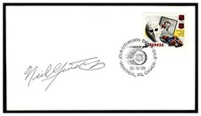 NEIL ARMSTRONG AUTOGRAPH HOCKEY HOF LINESMAN 1992 NHL 75TH FIRST DAY DECEASED