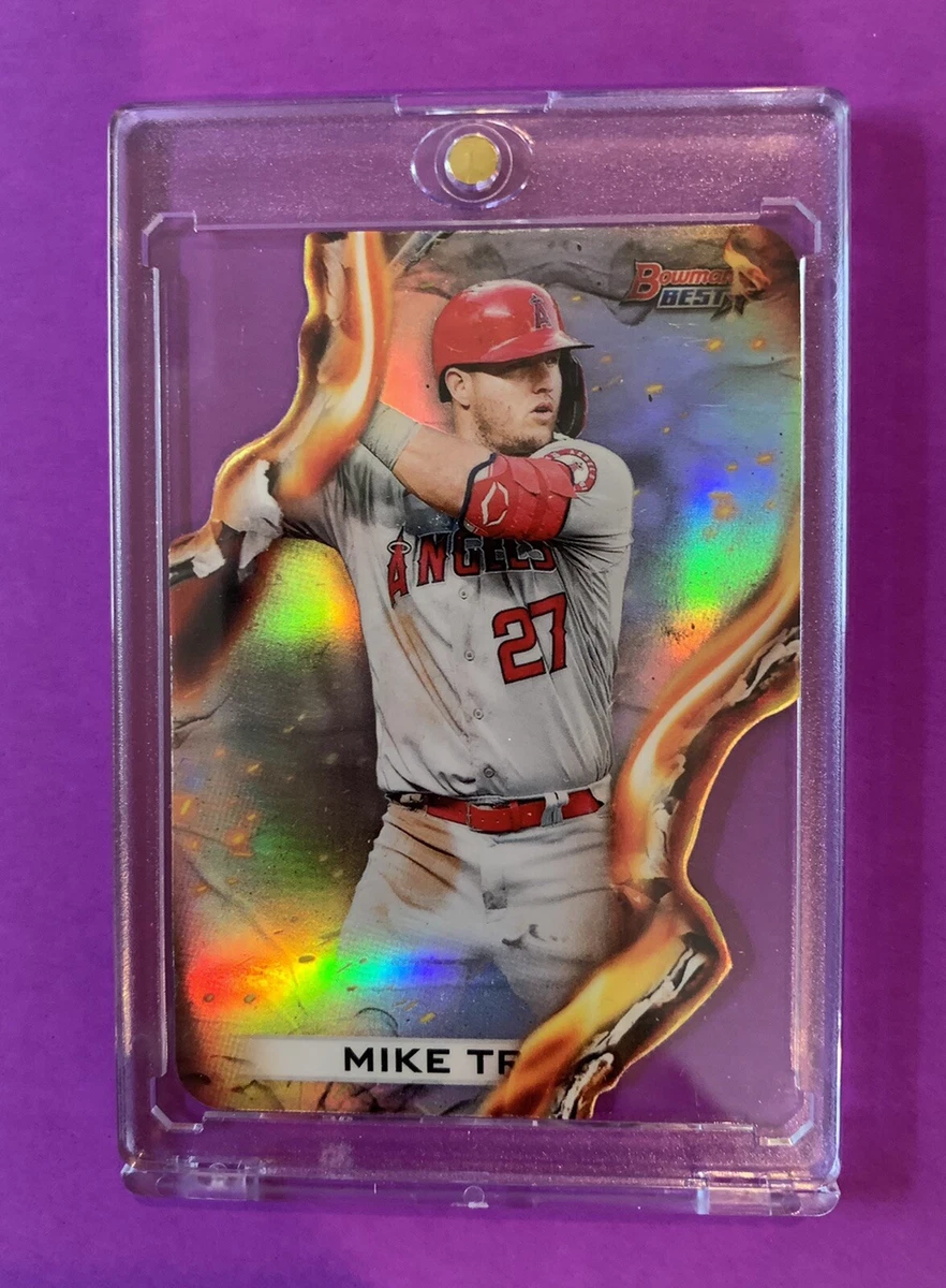 2021 Bowman’s Best Mike Trout Heat Wave Die-Cut Refractor HW-10 Incl. One Touch