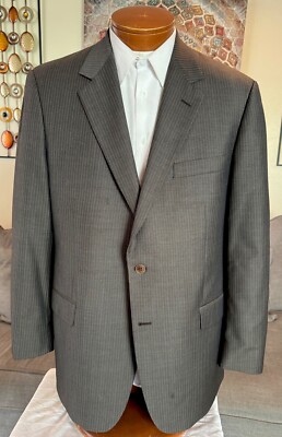 Brooks Brothers 1818 Mens Brown Stripe Madison 2 Btn Blazer Sz 44