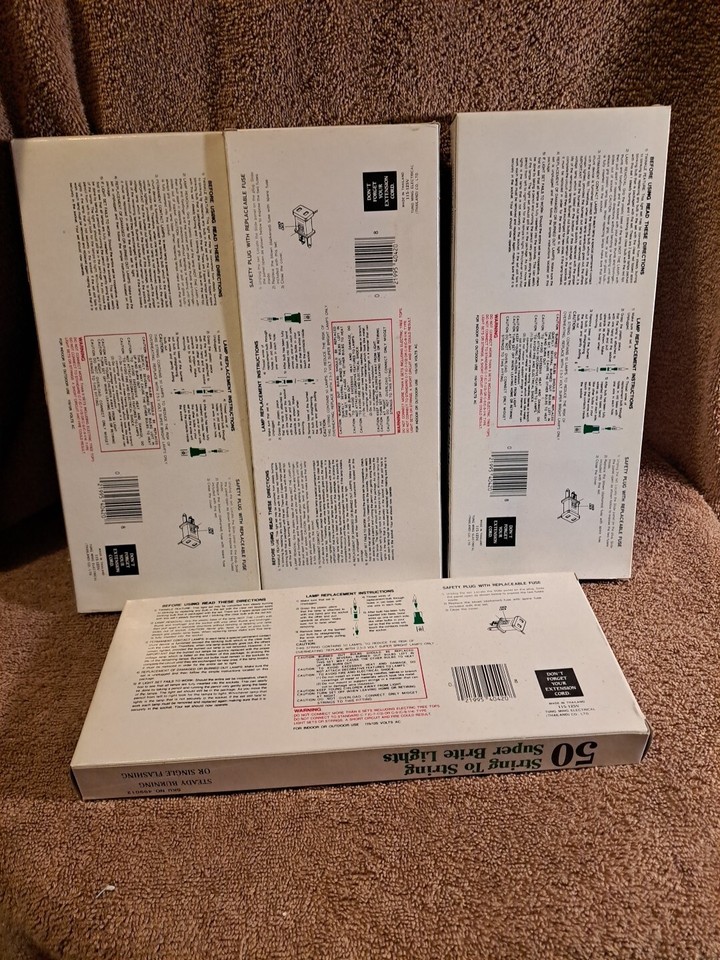 Vintage Christmas Indoor Outdoor Lights White Lights. Never Used! 4