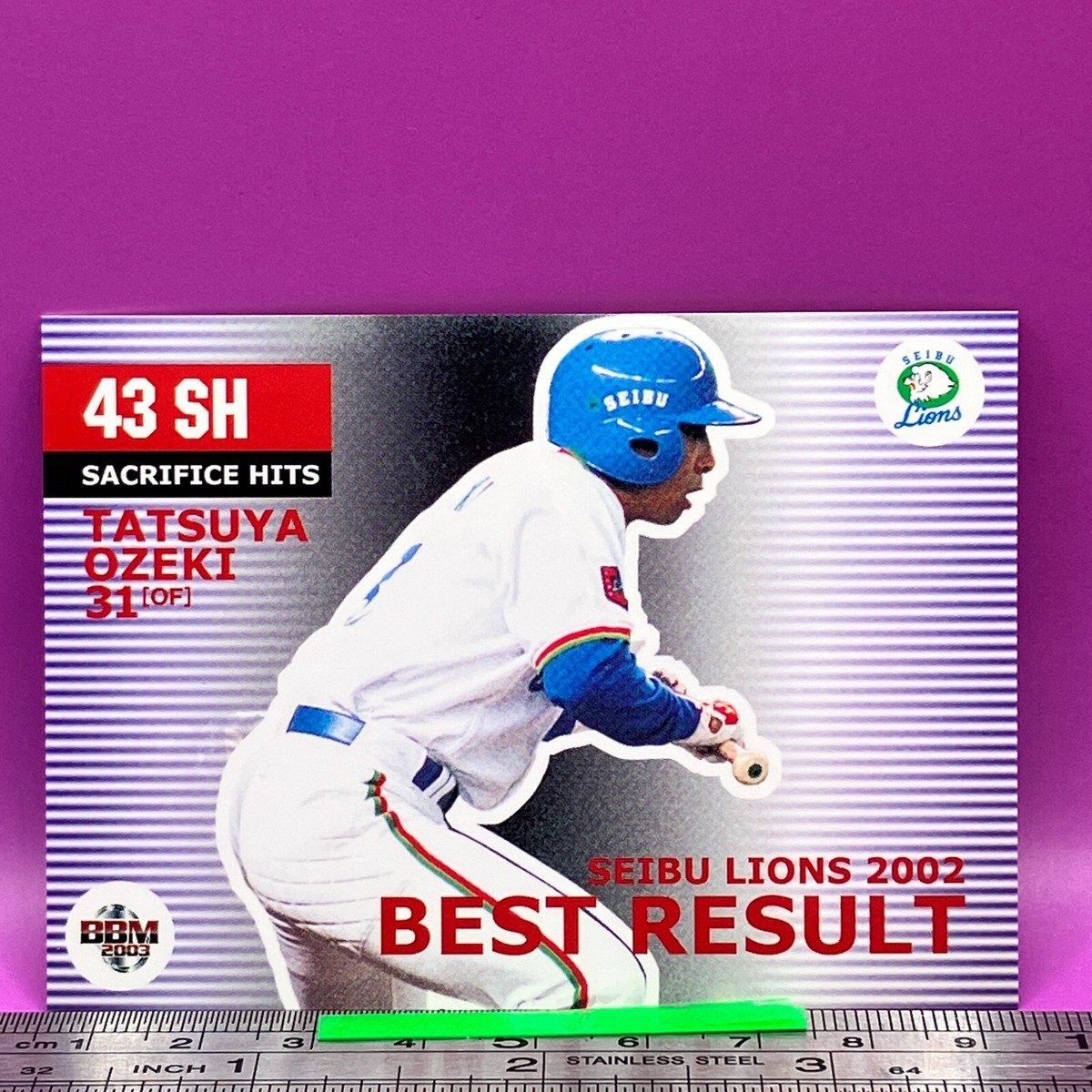 Tatsuya Ozeki 078 Seibu Lions BaseBall Trading Card BBM 2003