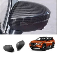 Carbon Fiber Door Side Mirrors Covers For Nissan Rogue 2021 2022 2023