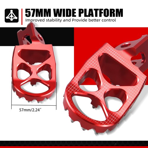 CNC Wide Foot Pegs Footrests For Honda CRF150R CR125R/250R CRF250R/X CRF450R/X - Picture 3 of 9