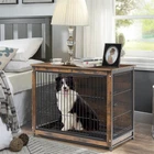 Dog Crate Furniture Wooden Pet Crate End Table Indoor Dog Kennel for Small Large