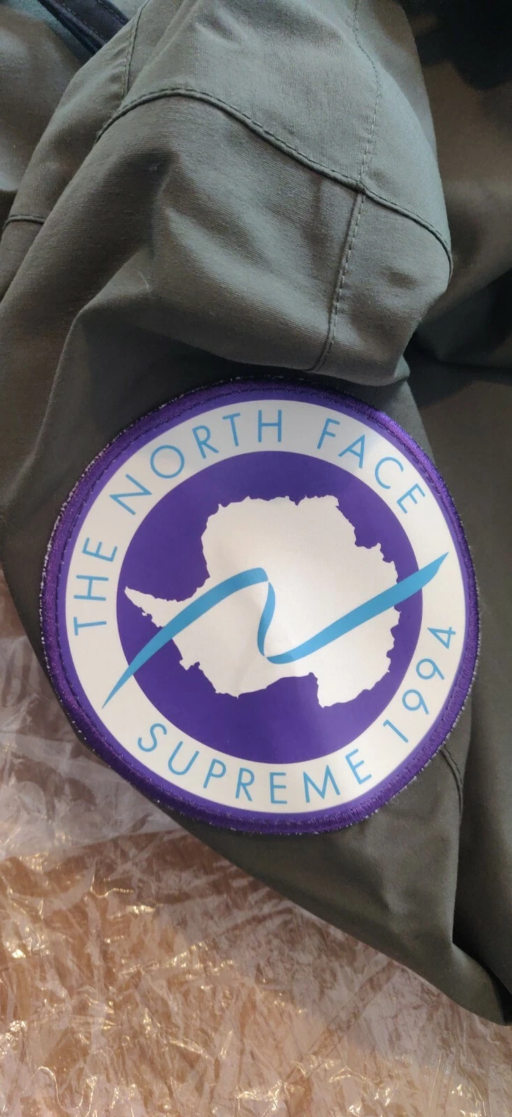 Grand pull olive Supreme x The North Face TNF veste DS Expedition Gore Tex