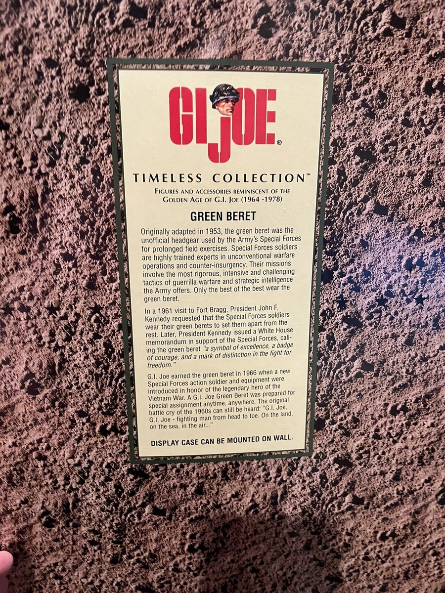 Brand New GI Joe Timeless Collection Green Beret Memorabilia Brand New GI Joe Timeless Collection Green Beret Memorabilia