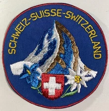 Switzerland Patch Vintage 1970s 80s Crest Mountain Matterhorn