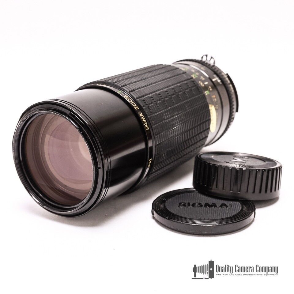 Sigma Zoom-8 75-250mm f/4-5 Multi-coated Manual Focus Lens for Nikon w/Lens  Caps