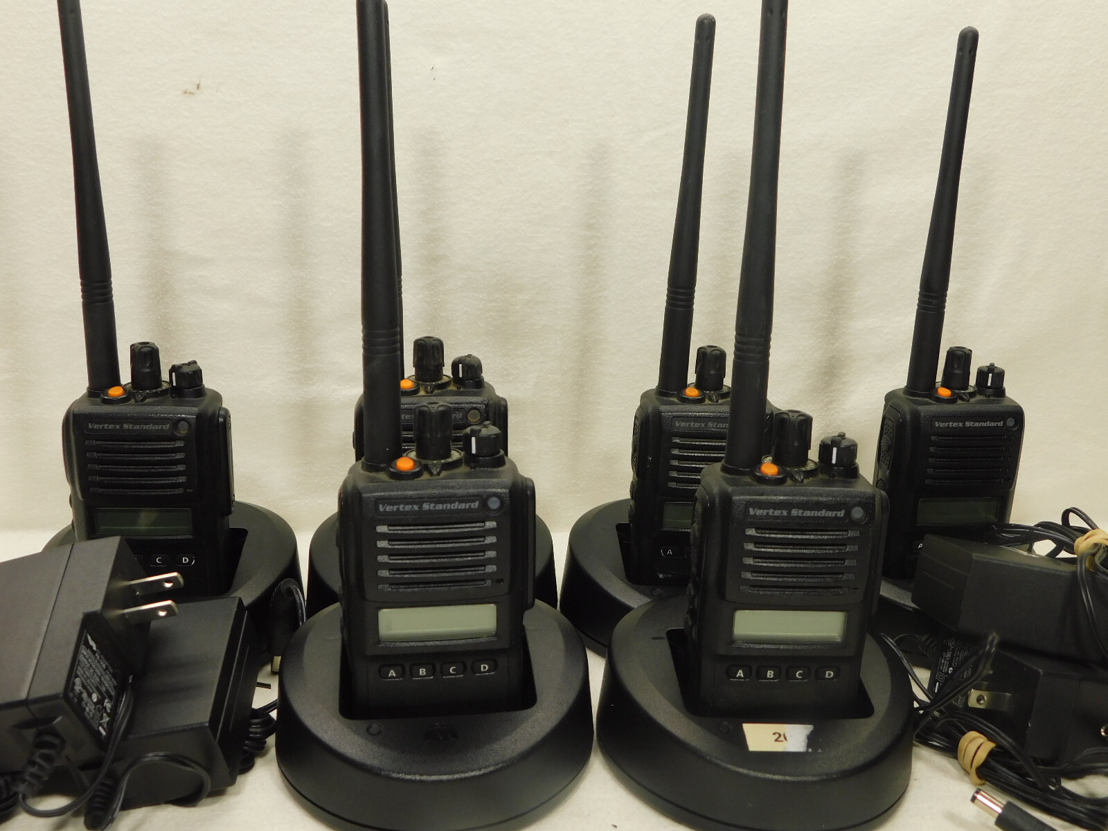 6 Vertex Motorola VX-P824 P25 Digital VHF 136-174mhz Portable radios w/new batts