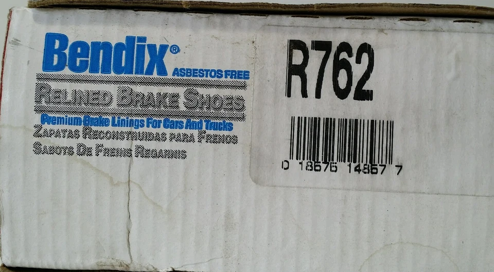 Zapata de freno de tambor Bendix R762-reforrada trasera se adapta a 00-01 Nissan Sentra Foto 4 de 4