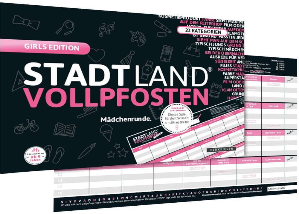 Thumbnail - Stadt Land Vollpfosten® - Girls Edition (dina4-format)