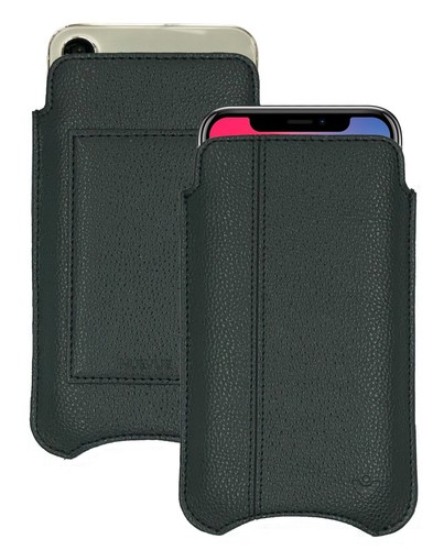 IPHONE 13 Pro Carcasa Negra Piel Sintética NueVue Limpieza Anti Cartera Manga - Zdjęcie 1 z 8