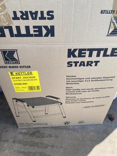 KETTLER HKS ALU TEXTILENE HOCKER START SILBER SCHWARZ Art.01046040 Original - Bild 2 von 3