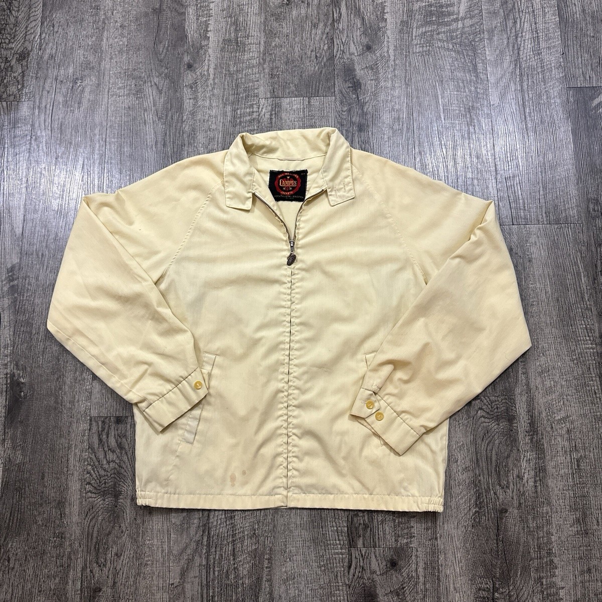 Campus usa製　ビンテージ　ヴィンテージ　60s 70s Vintage Campus Lightweight Full Zip Jacket Yellow 60s 70s