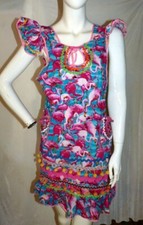Vintage Full Apron FLAMINGOS 1950s Novelty One Size