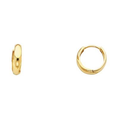 Ohrringe Gold 14 Karat Gelbgold 3 mm Huggies