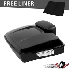 10.7" Chopped Trunk Pack Backrest For Harley Touring Street Road Glide 2014-2025