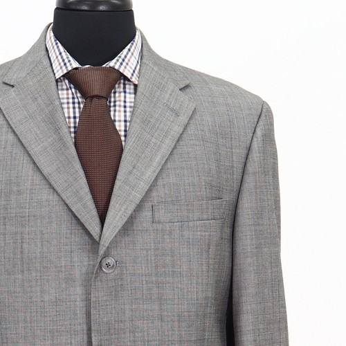 Austin Reed 42S Gray Sport Coat Blazer Jacket Solid 3B Wool - Picture 5 of 11
