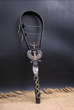 Egyptian Sistrum of goddess Isis with Scarab Egyptian religious symbol Rare BC
