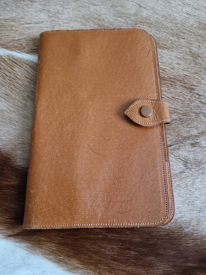 VINTAGE LEATHER REAL PIGSKIN WALLET PURSE TAN COLOUR 1960sl Vgc - Image 2 of 4