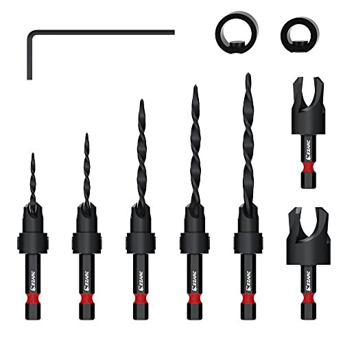 Kit Svasatori EZARC per Legno - Set 5 Punte Coniche Professionali HSS