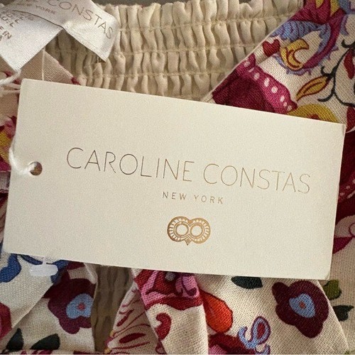 Caroline Constas sleeveless linen blouse new sz Large - Picture 4 of 8