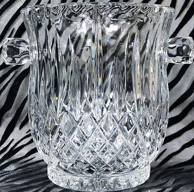 1 Gorham KING EDWARD Clear Cut Crystal Ice Bucket 6 & 3/4 in. Tall 1982-1999