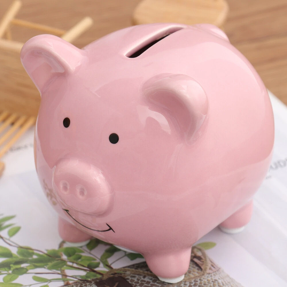 2 pièces Mignon Tirelire Mignon Cochon Money Bank Adultes Tirelire  Incassable Cochon Money Box Coin Bank Plastic Saving Coin Box Pour Garçons  Filles Enfants