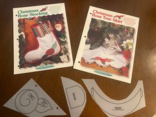 Country Christmas Rose Stocking & Tree Skirt ...