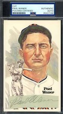 Paul Waner PSA DNA Coa Signed Perez Steele Postcard Cut Autograph