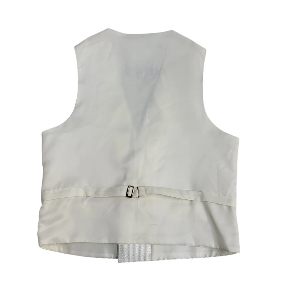Heirloom White Retro 2 Pocket Smart Formal Waistcoat Men's XXS 32'' - Image 2 of 3