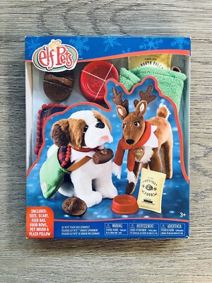 Elf on the Shelf Pets Good Tidings Toy Tote & Scarf Bernard Reindeer Accessories