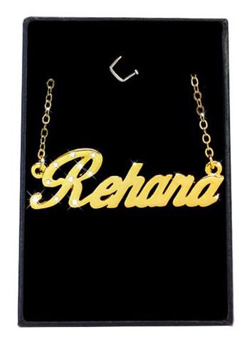 Rehana necklace name 18k gold plated 