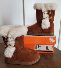NIB Toddler Girls JUMPING BEANS NORAA Chesnut Boots Size 7T 9T Cute Warm