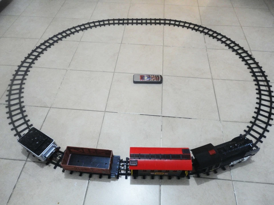 Enorme Juego de Tren Clásico con Control Remoto Infrarojo Ferroviario y Juguete Ligero Foto 2 de 4