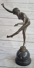 Claire Colinet "Il Giocoliere" Scultura In Bronzo Metodo A Cera Persa Figurina