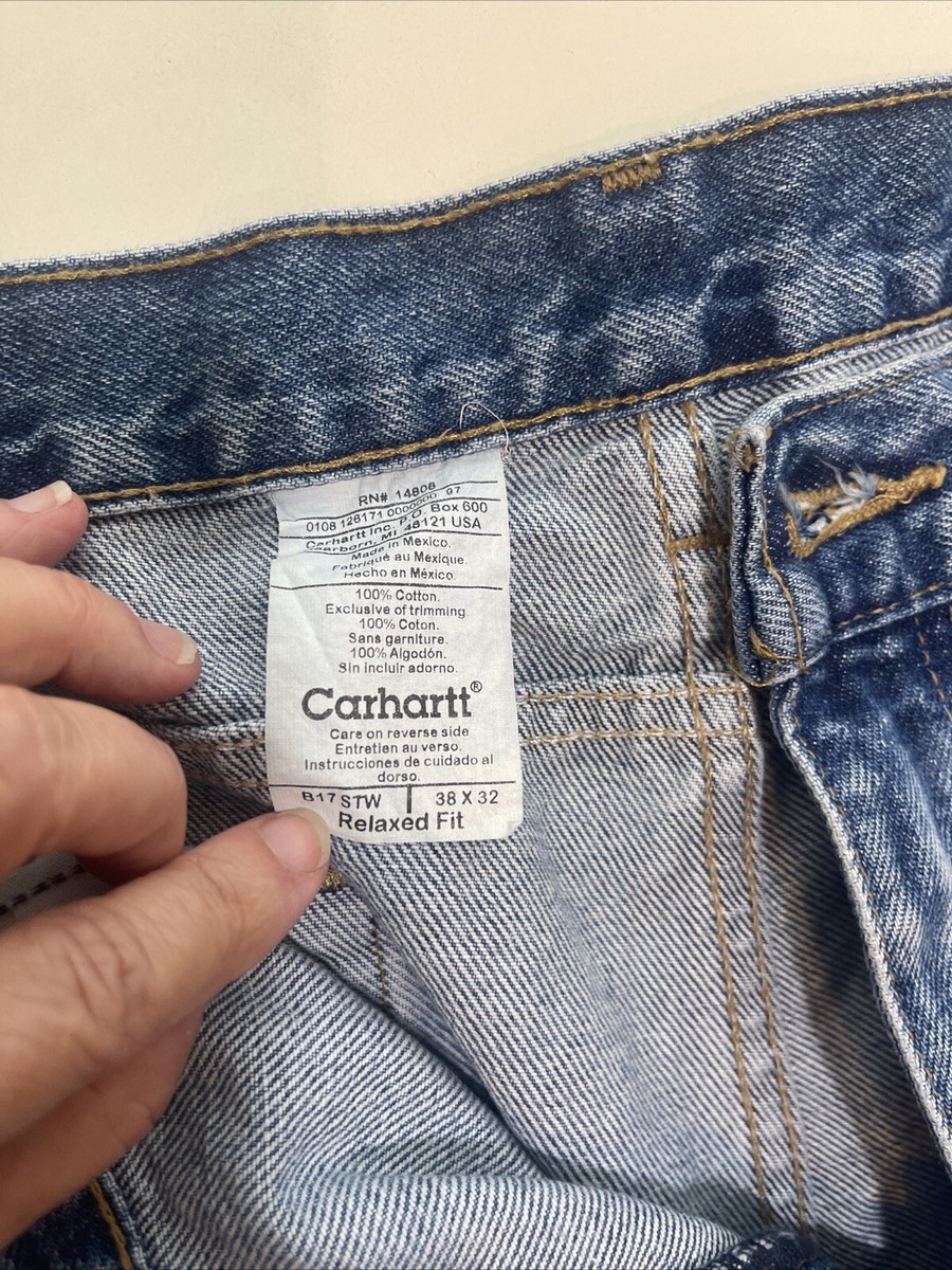 Carhartt B17-STW Men's Relaxed Jeans - Stonewash 38x32 | eBay