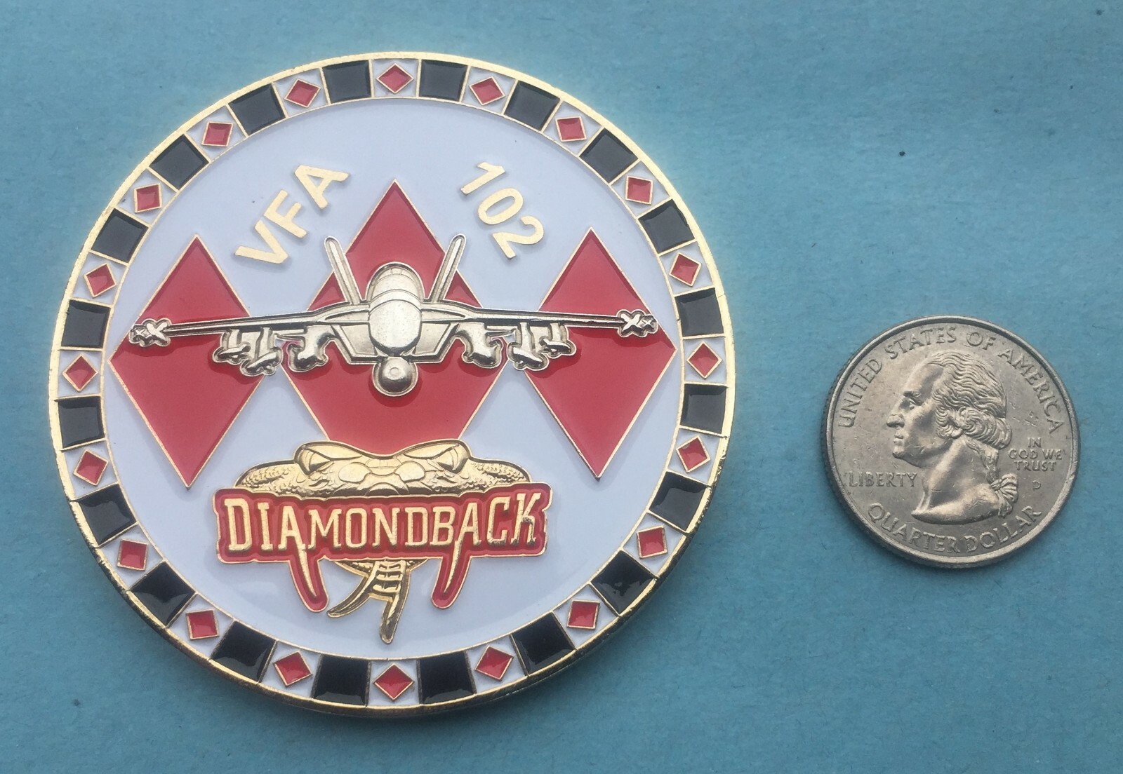US NAVY CHALLENGE COIN - STRIKE FIGHTER SQUADRON 102 