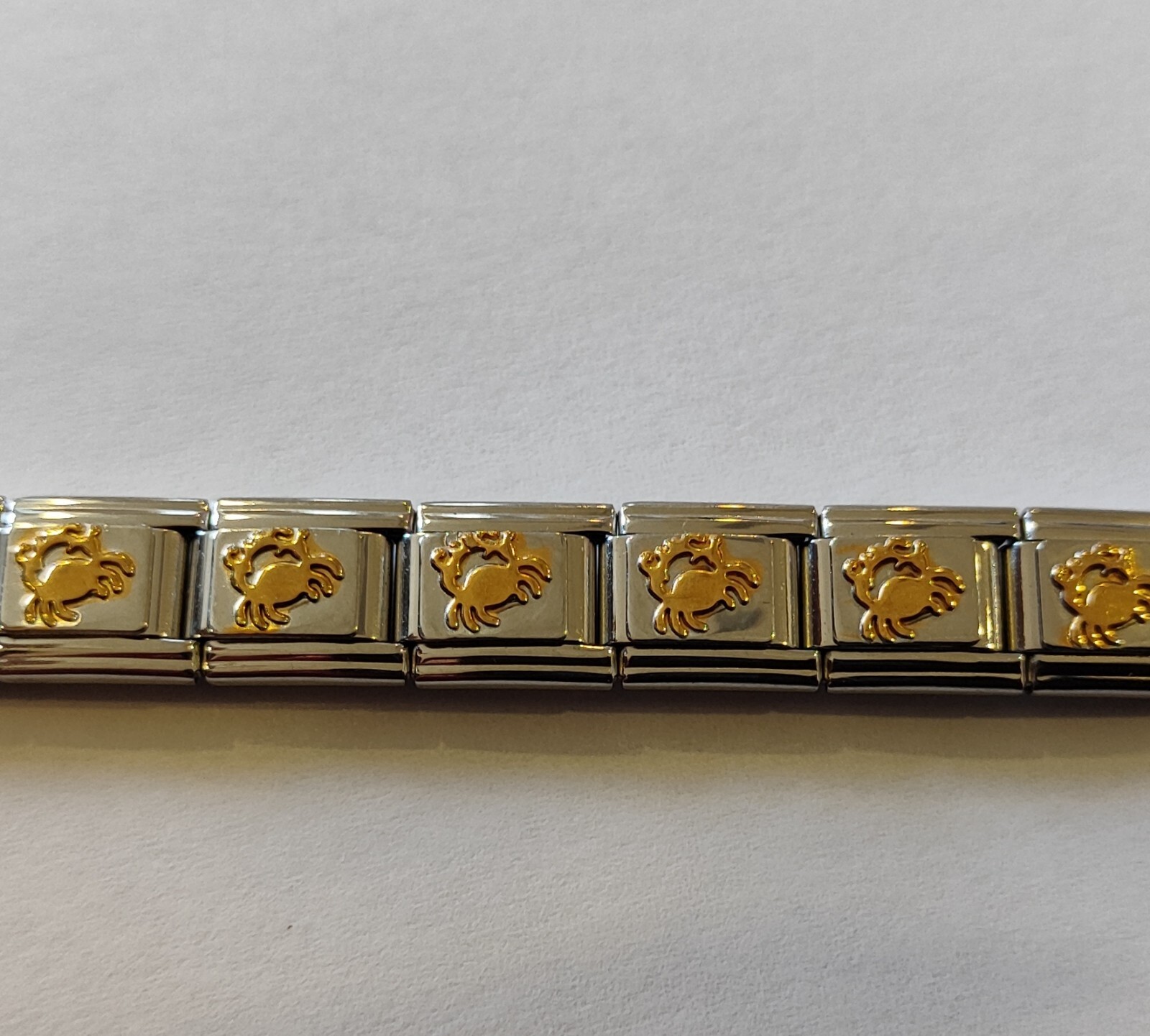 Quiges Italian Charm Modul 9 Mm – Edelstahl Mit Strass, Für Armband-Glieder